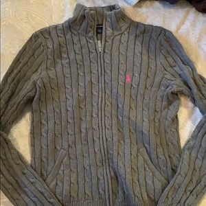 Knitted grey sweater